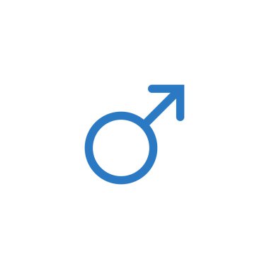Erkekler Sembol İlgili vektör simgesi simgesi.
