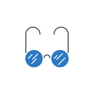 Gözlükle ilgili vektör simgesi.