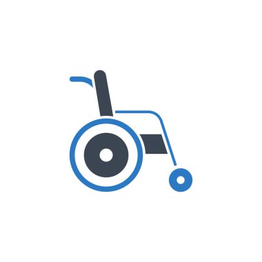Tekerlekli sandalye ile ilgili vektör simgesi.