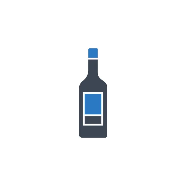 Wein-bezogenes Vektor-Glyphen-Symbol. — Stockvektor
