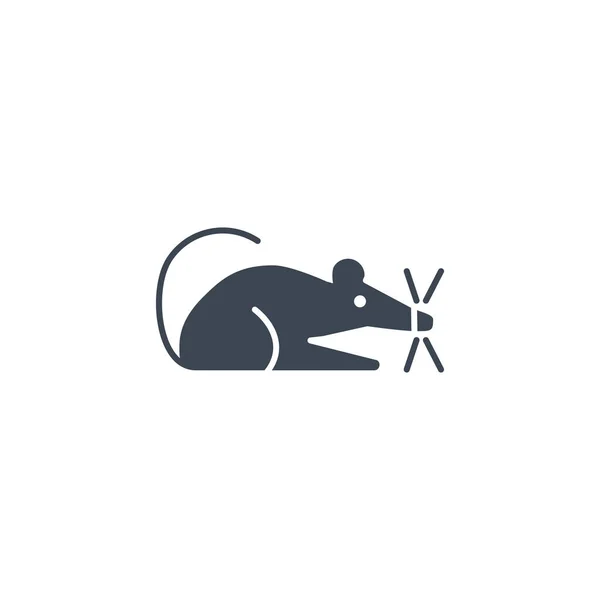 Icône de glyphe vectoriel lié à la souris de laboratoire. — Image vectorielle
