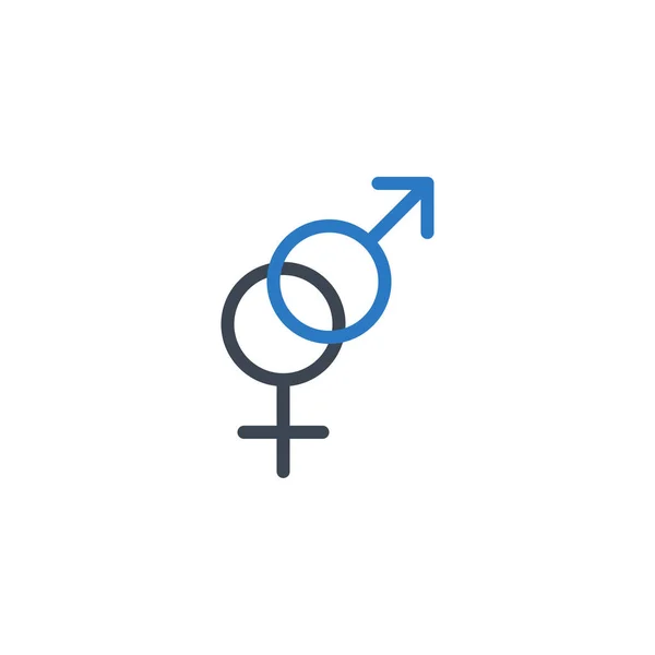 Gender-Symbol bezogenes Vektor-Glyphen-Symbol. — Stockvektor