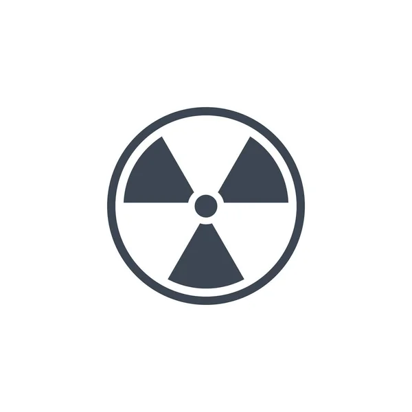 Icona del glifo vettoriale radioattivo correlata. — Vettoriale Stock