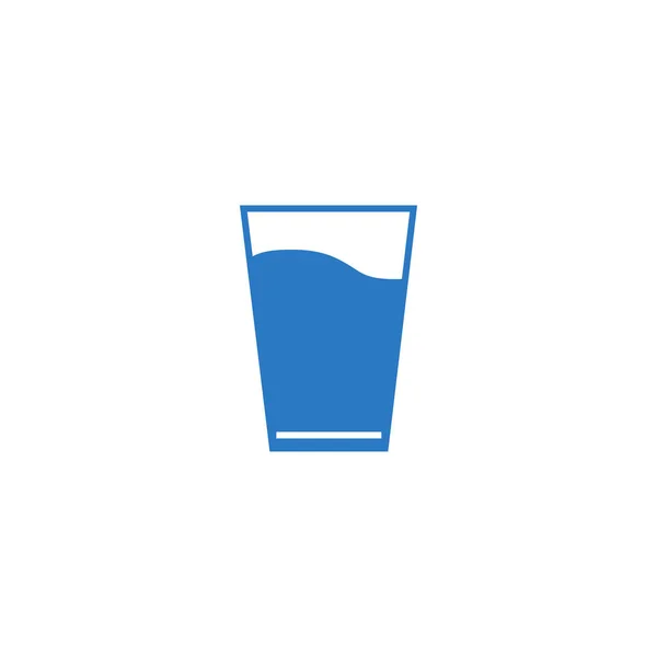 Glass of Water related vector glyph icon. — Stock Vector