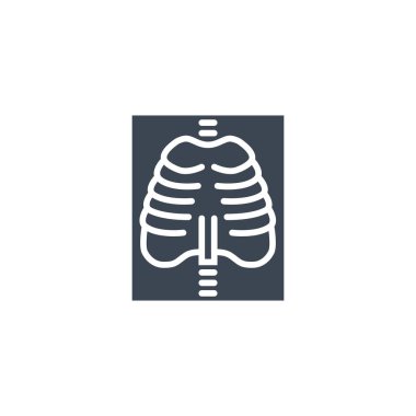 X-ray bağlantılı vektör simgesi.