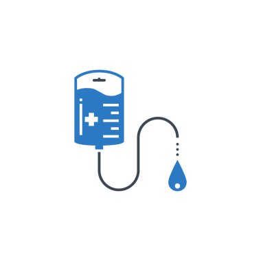 Kan bağışı ile ilgili vektör simgesi.