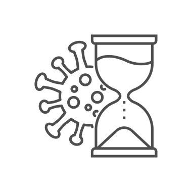 Kuluçka dönemi ile ilgili vektör ince çizgi simgesi