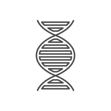 DNA bağlantılı vektör ince çizgi simgesi