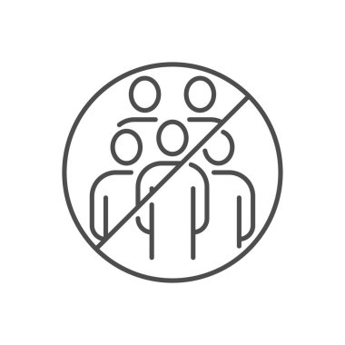 İnce çizgili vektör simgesinden uzak dur