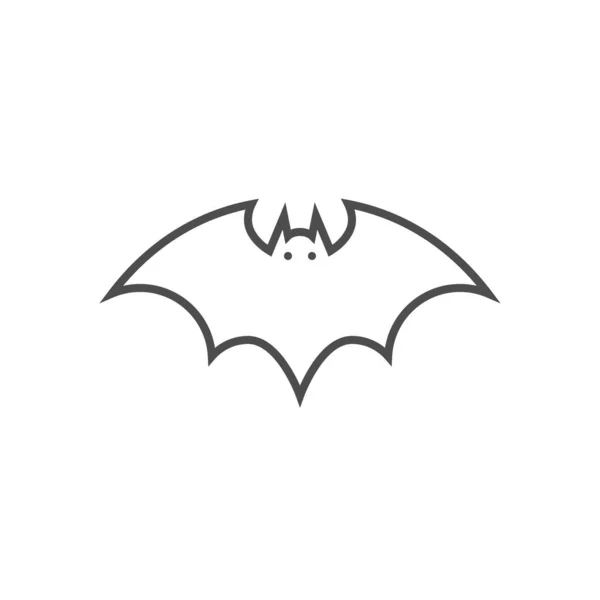 Bat που σχετίζονται διάνυσμα λεπτή γραμμή εικονίδιο. — Διανυσματικό Αρχείο