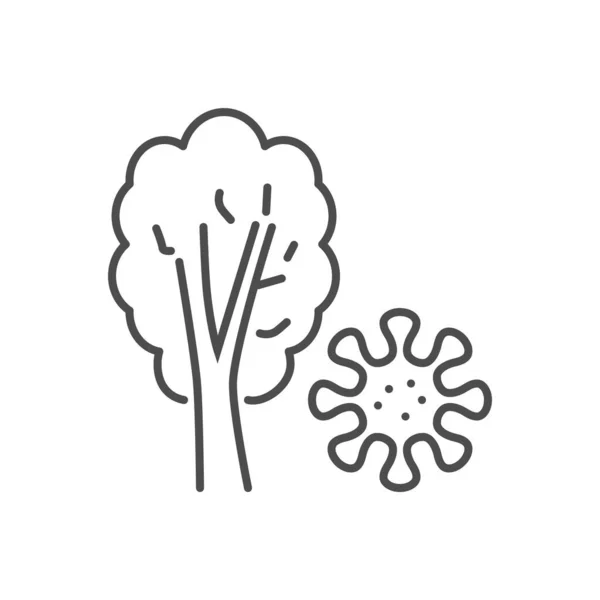 Вирус на иконке вектора на растении. — стоковый вектор