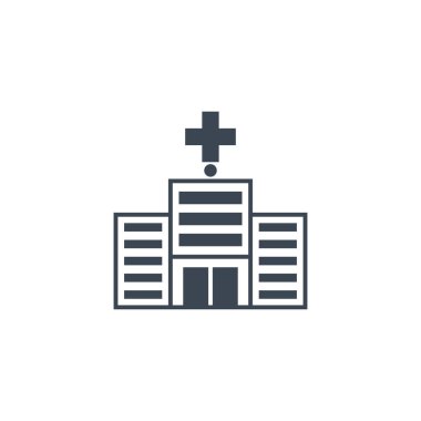Hastaneyle ilgili vektör simgesi.