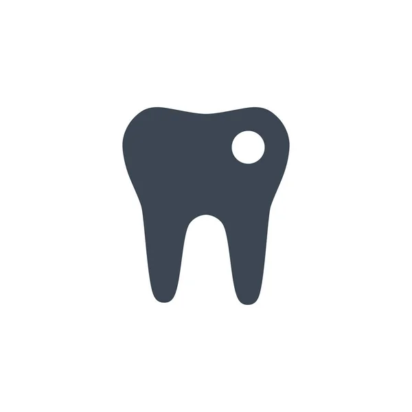 Tooth related vector glyph icon. — 스톡 벡터