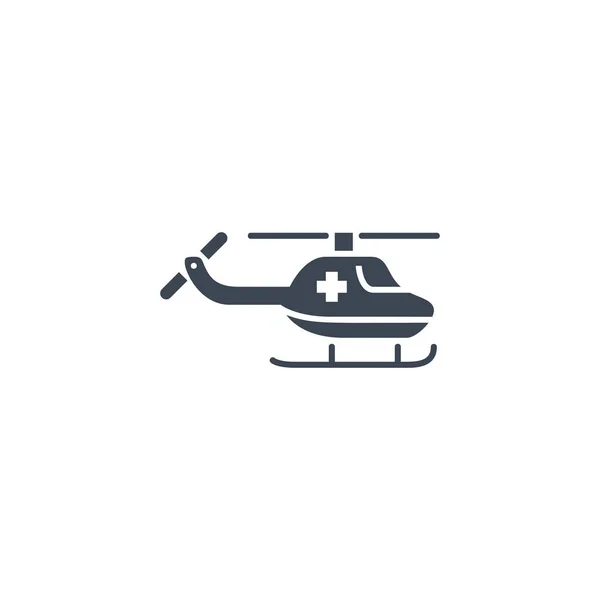 Akut helikopter relaterade vektor glyf ikon. — Stock vektor