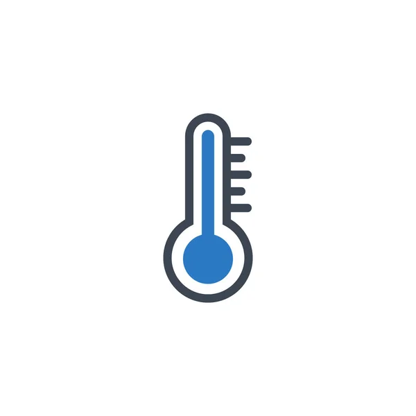 Icône de glyphe vectoriel liée au thermomètre. — Image vectorielle