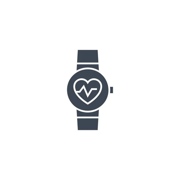 Smartwatch Medical Service bezogene Vektor-Glyphen-Symbol. — Stockvektor