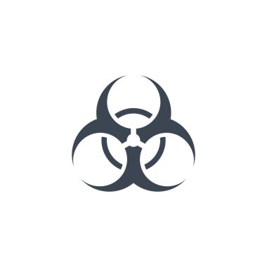 Biyolojik Tehlike bağlantılı vektör simgesi.