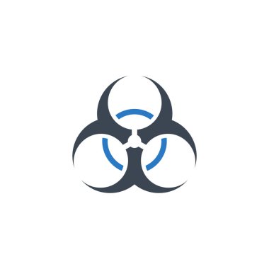 Biyolojik Tehlike bağlantılı vektör simgesi.