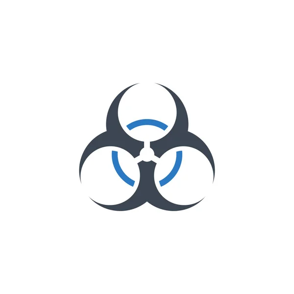 Biological Hazard related vector glyph icon. — Stock Vector