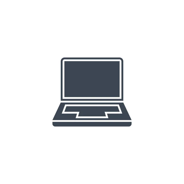 Laptop-bezogenes Vektor-Glyphen-Symbol. — Stockvektor
