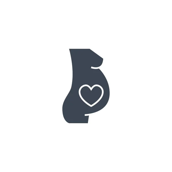 Pregnancy related vector glyph icon. — Stock Vector