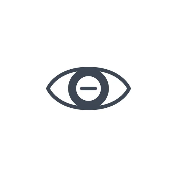 Icona del glifo vettoriale correlata alla miopia. — Vettoriale Stock