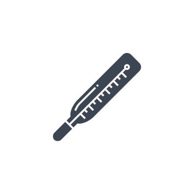 Tıbbi termometre ile ilgili vektör simgesi.