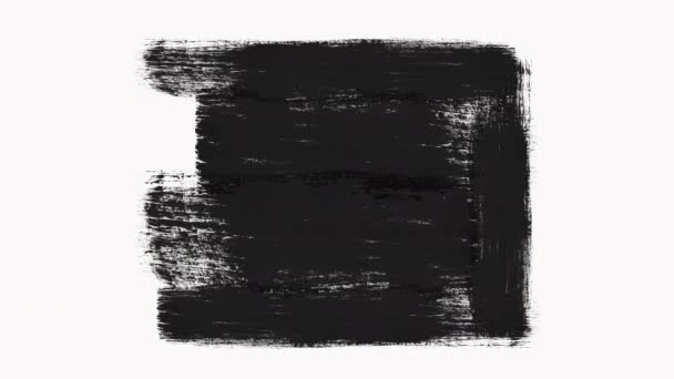 Brush Transition Reveal with Alpha Channel - Transparency. Disappears, Appearing — Stock Video