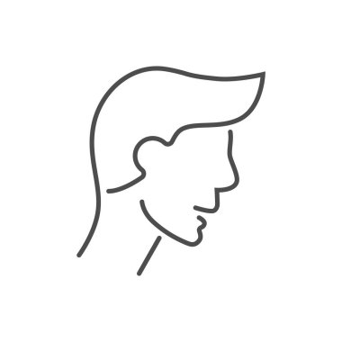 Kafa bağlantılı vektör ince çizgi ico