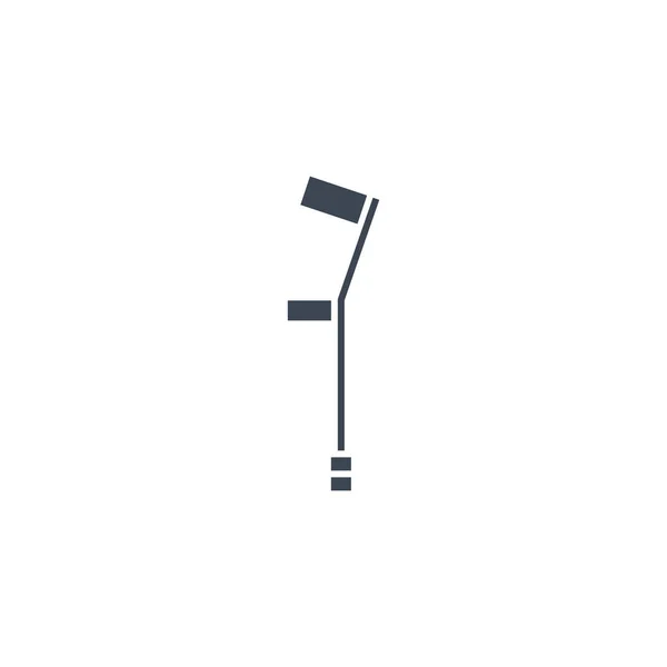 Crutch related vector glyph icon. — Stock Vector