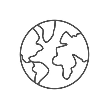 Küre bağlantılı vektör ince çizgi simgesi