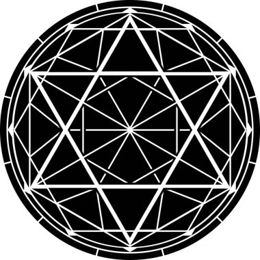 hexagram. vektör çizim tasarım ve web için