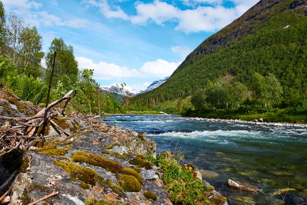 Hory Řeka Stordal Kommune Norway — Stock fotografie