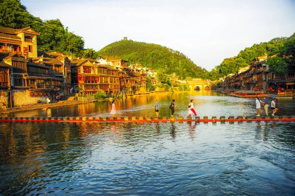 Fenghuang Starożytne Miasto Chinach — Zdjęcie stockowe