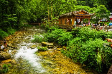 Wulingyuan Çin 'deki Zhangjiajie uçurumu.