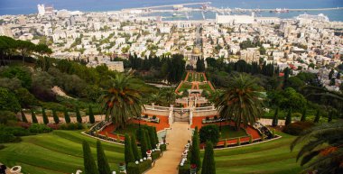 İsrail 'in Hayfa şehrinin Panoraması