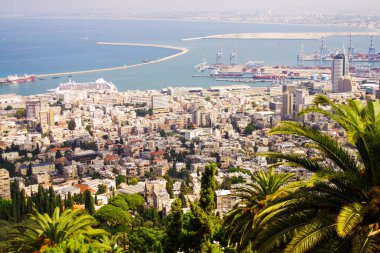 İsrail 'in Hayfa şehrinin Panoraması
