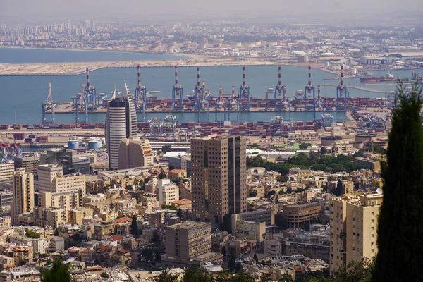 Panorama Cidade Haifa Israel — Fotografia de Stock