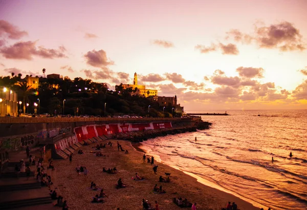 Tel Aviv City Mediterranean Coast — Stock Photo, Image