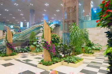Bahçe içinde Changi Havaalanı