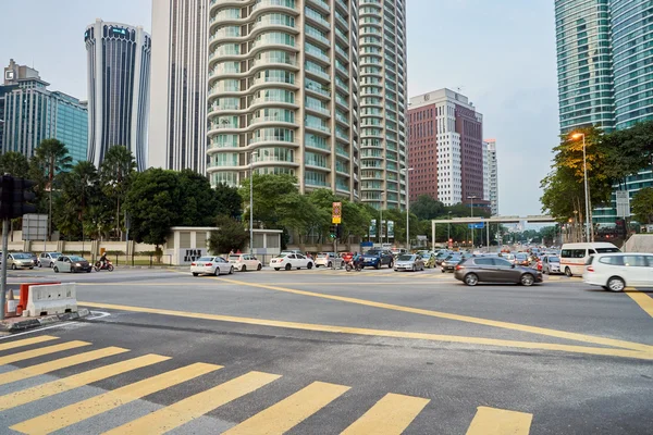 Kuala Lumpur, a szürkületben — Stock Fotó