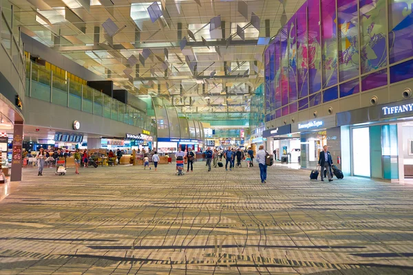 Binnenkant van Changi Airport — Stockfoto