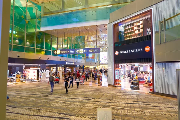 A Changi repülőtér belső — Stock Fotó