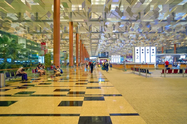 Внутри аэропорта Чанги — стоковое фото