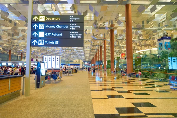 Dentro de Changi Aiport — Fotografia de Stock