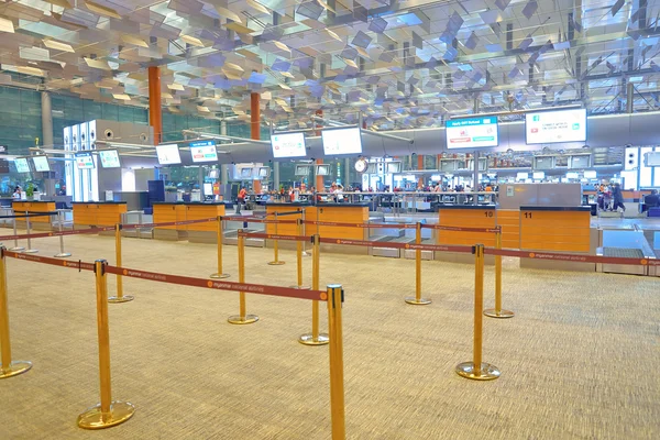 Check-in čítače letiště Changi — Stock fotografie