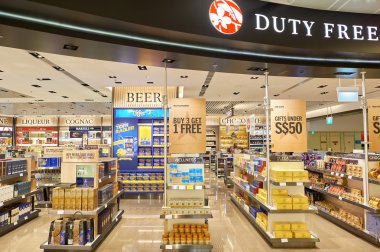 Singapur Changi Havaalanı dükkanda