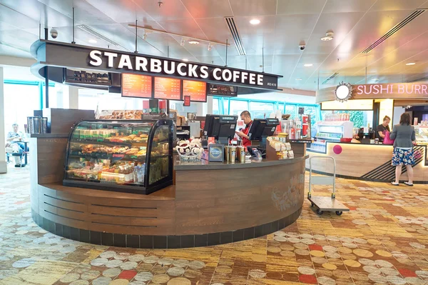 Starbucks-Changi repülőtér — Stock Fotó