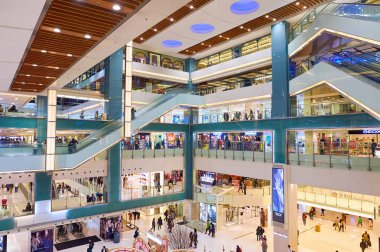 Hong Kong 'daki alışveriş merkezi.