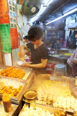 Kowloon sokak kafede çalışan